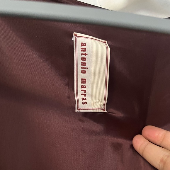 NWT Antonio Marras navy blue floral pleated dress quarter sleeve - Picture 4 of 5